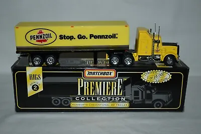 Matchbox  Premiere Pennzoil Semi Kenworth Conventional 40' Trailer • $18.99