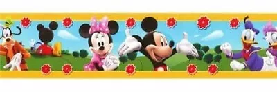 10 Metre Roll SELF ADHESIVE DISNEY MINI MICKEY MOUSE CLUBHOUSE WALLPAPER BORDER • £6.99