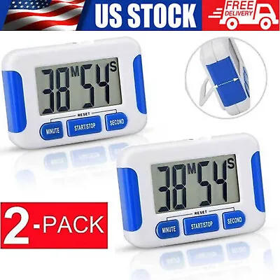 2X Digital Kitchen Timer Magnetic Cooking LCD Large Count Down Clear Alarm Egg • $8.79