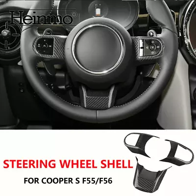 For 2022-23 Cooper S JCW F54 F55 F56 F60 Real Carbon Fiber Steering Wheel Cover • $74.69