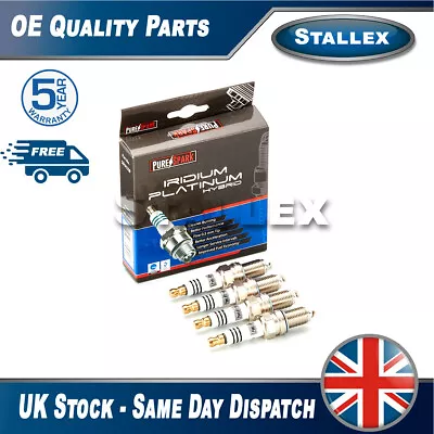 Stallex 4x Iridium Platinum Upgrade Spark Plugs Fits Fiat 500 1.2 • $18.74