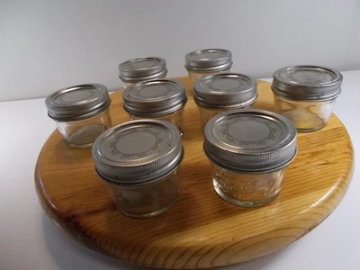 $29.95 • Buy Set Of 8 Ball Mason 4oz Embossed Jelly Jars With Lids And Bands 2-1/2 Inch