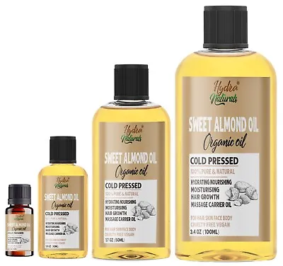 £4.79 • Buy Sweet Almond Oil Organic Cold Pressed Ideal For Massage Skin & Haircare DIY 
