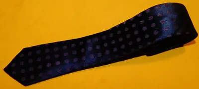 Zara Man Made In Italy Black/purple Extreme Slim Dots Motif Tie - Designer Ties. • $24.99