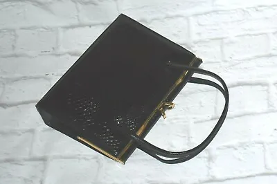 Vintage Ackery London Python Snake Leather Purse Handbag Black UNUSED • £168.73