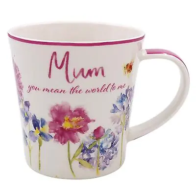 Mothers Day Mum Mug Floral You Mean The World To Me • £9.86