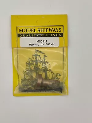 MODEL SHIPWAYS BRASS PEDESTAL MS0812 1 1/8  3/16slot  New Sealed. • $8