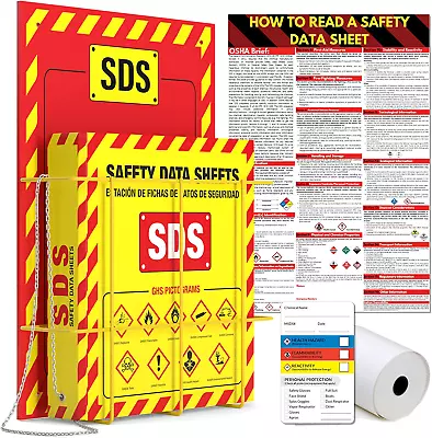 MSDS Wall Station - 3 Inch 3 Ring Material Safety Data Sheet Binder With SDS Wir • $92.99