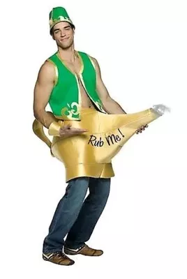 Genie In The Lamp Mens Adult Size  Costumes Green One Size Fits Most. • $36.99