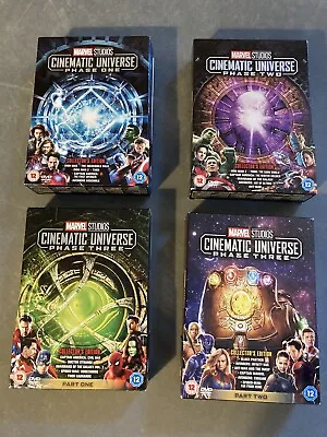£55 • Buy Marvel Studios Complete Cinematic Universe Phases 1-3 Dvd Box Sets @see Photos@