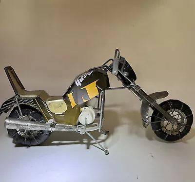 Original Handmade Scrap Found Object Metal Art Motorcycle Chopper Sculpture  • $58