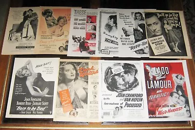 Lot Of (10) Vintage Movie Magazine Ads! • $7.99