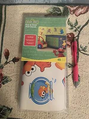 Sesame Street Peel And Stick Wall Decals: 45 Pieces New Removable. • $12.87