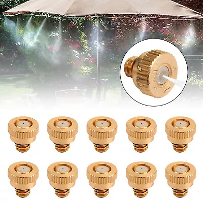 10X Brass Misting Nozzles Water Mister Sprinkle For Cooling System 0.024  10/YU • $11.79