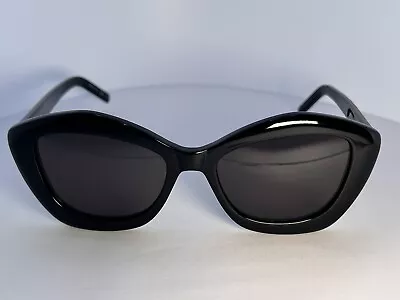 Saint Laurent SL68 001 Sunglasses Women's Black/Black Lens Fashion Cat Eye 54mm • $40