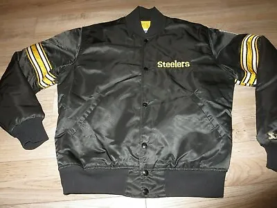 Pittsburgh Steelers Steel Curtain NFL Football Starter Jacket Medium M Mens • $274.99