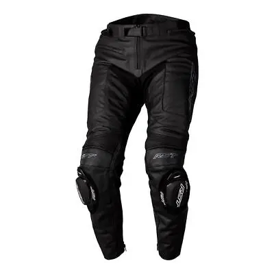 RST S1 Leather Sports Motorcycle Trousers Black Touring Motorbike Jeans Armour • £199.99