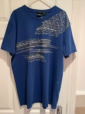 HUGO BOSS  Mens T-Shirt - Blue Slim Fit  Size XL • £17.99