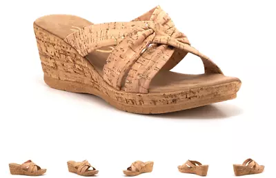 Onex Gayle-2 Soft Leather Cork Wedge Sandal Women's Sizes 5-11/NEW!! • $115