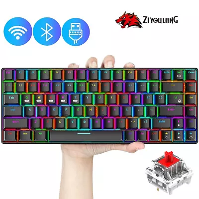 Mechanical Gaming Keyboard 2.4G/Type-C/Bluetooth RGB Backlit Portable For PC MAC • $49.99