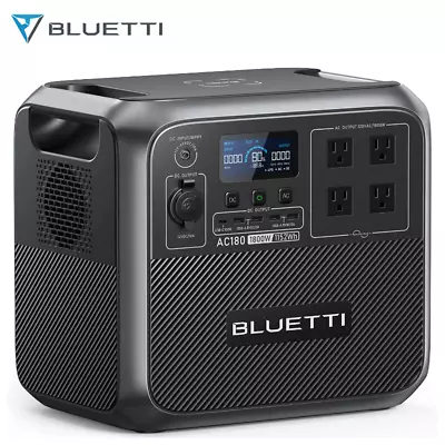 BLUETTI AC180 Portable Power Station 1152Wh 1800W Solar Generator For Camping RV • $629