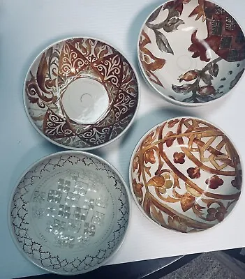 Williams-Sonoma Moroccan Tile 4 Pasta Bowls &4Bread Salads Plate 8.5 (hc2) • $36