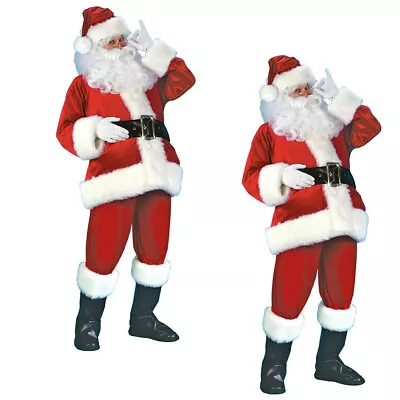 £14.99 • Buy Christmas Santa Claus Cosplay Costume Men Adult Outfit Fancy Dress Outfit Suit