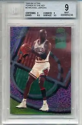 1993-94 Fleer Ultra Power In The Key #2 Michael Jordan BGS 9 Rare FOIL Insert • $1299.99