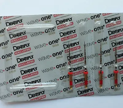 Waveone Gold Wave One Primary Red Endodontic File Root Canal Dentsply 4pk 25mm • $33.96