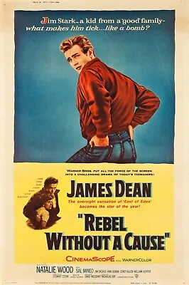 Rebel Without A Cause James Dean Movie Poster Film A4 A3 A2 A1 Print Cinema • £5.99