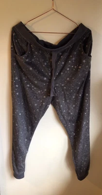 £4.60 • Buy G4. F&F TESCO Size L Grey With Silver Star Design Thin Fleece PJ/Lounge Trousers