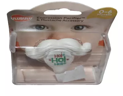 Ulubulu 0-6 Months  Ho! Ho! Ho!  Expression Baby Pacifier & Mustache Accessory • $6.99