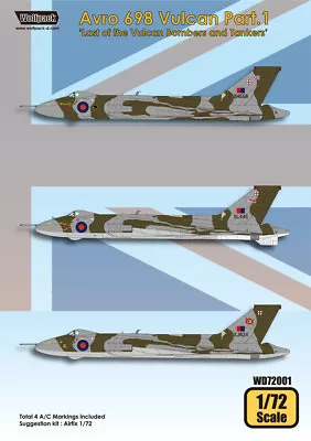 Wolfpack WD72001  Avro 698 Vulcan Part.1 (DECALS SET) SCALE 1/72 • £17.99