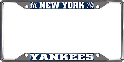Brand New MLB New York Yankees  Premium Chrome  Metal  Auto License Plate Frame • $13.95