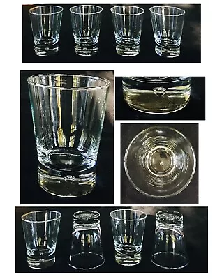 VINTAGE Whiskey Glasses 12 Oz. Clear 4-Piece Set • $24.88