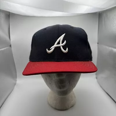 Vintage Atlanta Braves Hat New Era Cap Diamond Pro Model Size 7 1/2 USA • $9.99