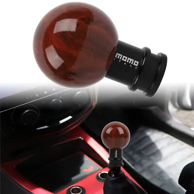 MOMO Round Ball Aluminum Wood Color Manual Gear Shift Knob Shifter Lever Head • $16.88