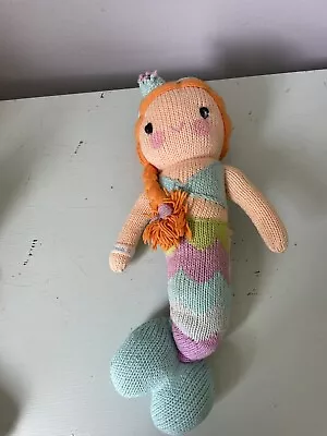 Cuddle And Kind Isla The Mermaid Doll Plush Stuffed Toy Hand Knit Red Hair 13” • $20