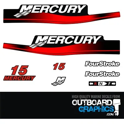 Mercury 15hp Four Stroke Outboard Decals/sticker Kit • $37.40