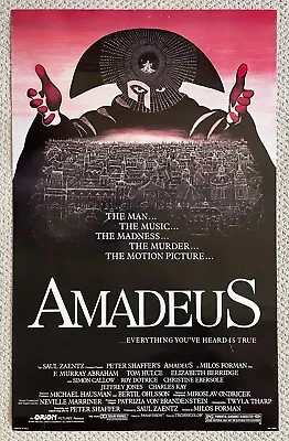 Amadeus ORIGINAL 🔥SCARCE VERSION🔥 1-SHEET MOVIE POSTER Milos Forman MOZART • £192.98