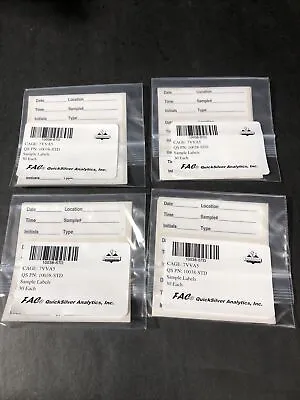 4 Packs Quicksilver Analytics Lab Sample Labels 30 Pack • $30