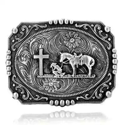 Praying Cowboy Horse Western Buckle • $12.97