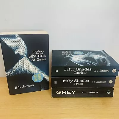 E L James Fifty 50 Shades Of Grey Book Set/Bundle X 4 Paperback Lot • £8.99