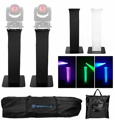 (2) Totem Stands+Black+White Scrims For (2) American DJ Vizi Beam RXONE Lights • $394.90