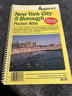 Hagstrom NYC 5 Borough Pocket Atlas- Large Scale Easy Read. Coney Island Cover. • $24.99