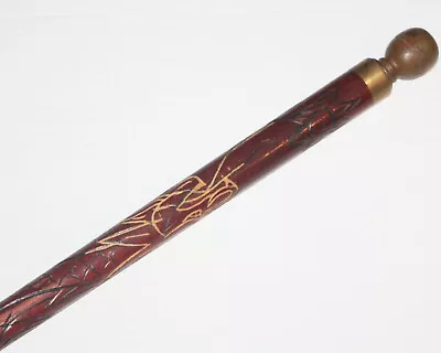 Captain's Smugglers Hidden Compartment Flask Walking Stick Cane Carved Mermaid • $69.99