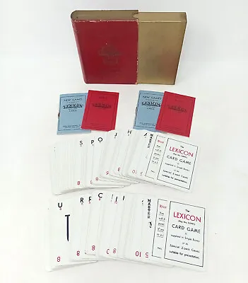 1930s Waddingtons Lexicon Card Game Double Set Complete With Rules & New Games • £17