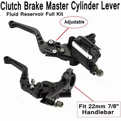 7/8'' CNC Motorcycle Brake Clutch Master Cylinder Reservoir Lever Universal • $30.99