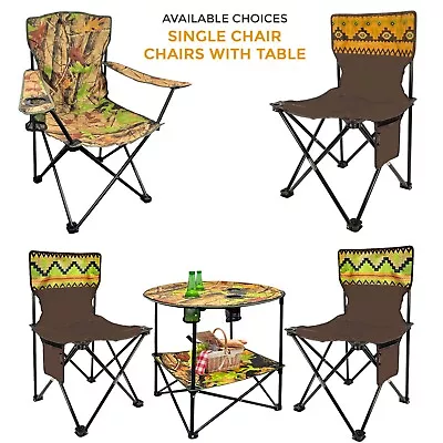 Folding Camping Chairs Lightweight Outdoor Patio Garden Beach Chair Fishing Seat • £25.85