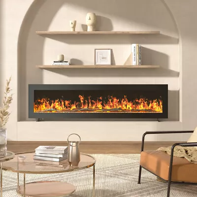 Freestand 50/60inch Electric LED Fireplace Wall Mounted Inset Into Fire 9 Colour • £139.95